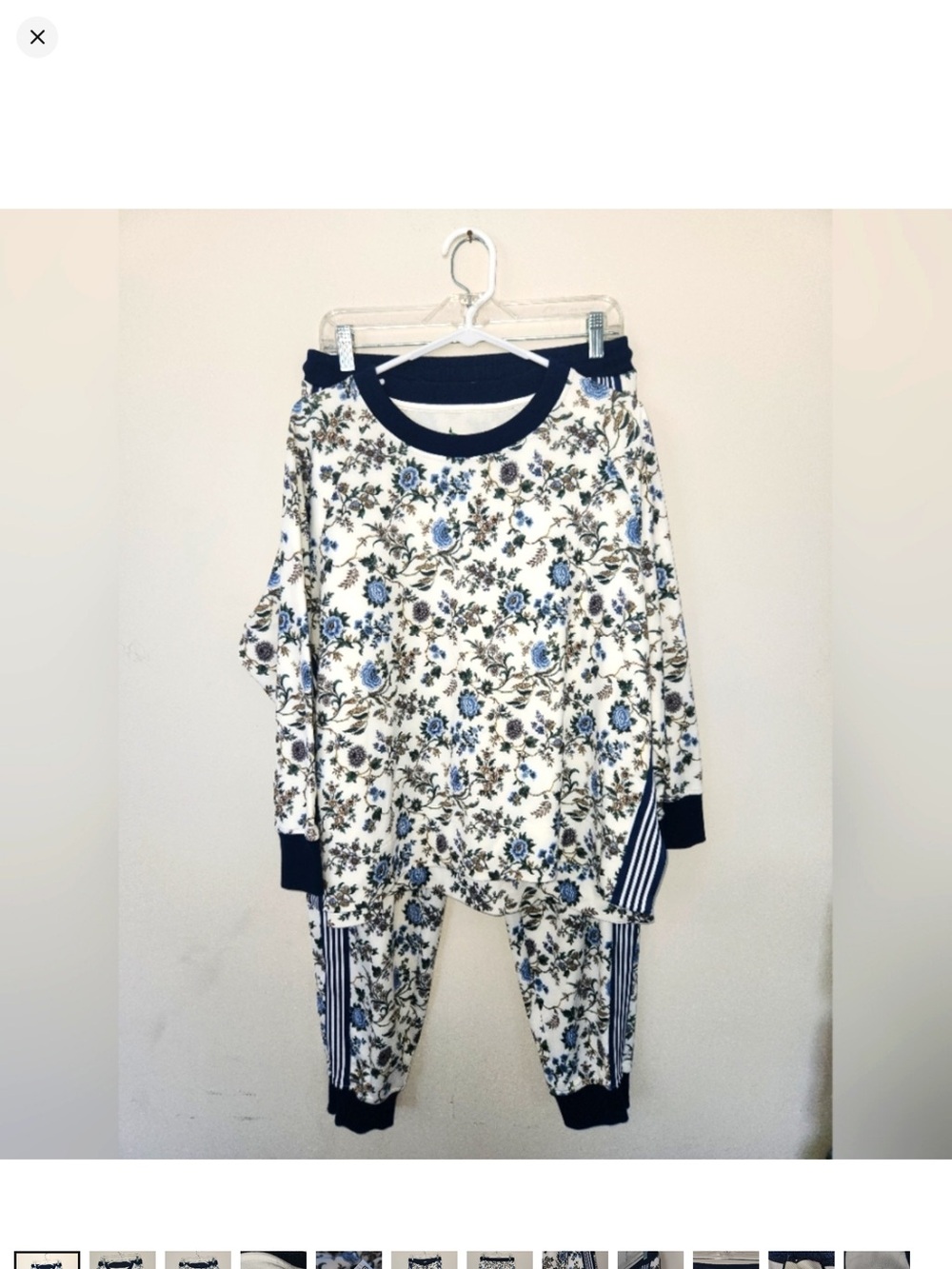 Tuckernuck 2 piece floral crewneck sweatshirt jogger set outfit size large